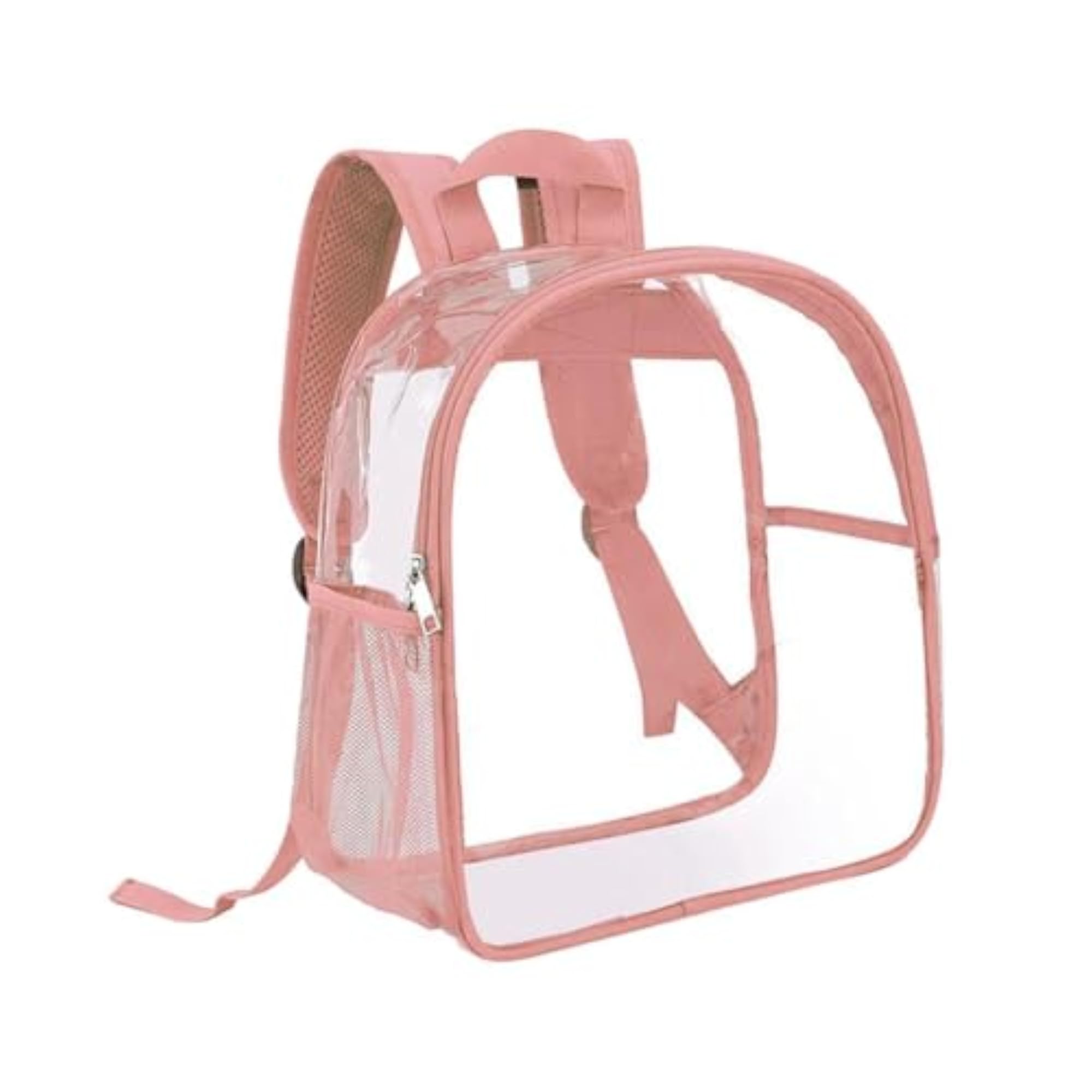 Clear Pink Waterproof Backpack for Events and Travel