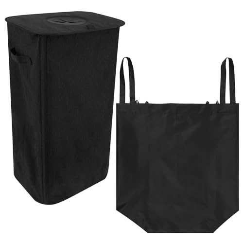 Recopilación de Cubos de reciclaje para el hogar los 5 mejores. 48 Cubo de reciclaje de cocina con bolsa interior reutilizable, 100 l de gran capacidad, contenedor de almacenamiento para botellas de reciclaje de tela Oxford 600D para el hogar