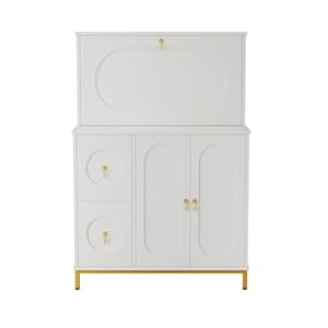 Generisch Weißer Sekretär Schreibtisch mit Stauraum