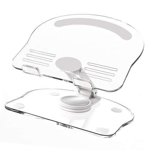Phefop Soporte de Soporte de Tabletas Ajustable 360 Grados Giratorios de Escritorio Transparente...