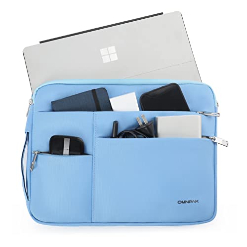 Omnpak 12.3-13インチ タブレットケース 360°保護 Surface Pro 9 8 X 7+ 7 6 5 4/ 12.9インチ iPad Pro 5 4 3 / Surface Laptop Go 対応 耐衝撃 撥水加工 PC周辺小物収納