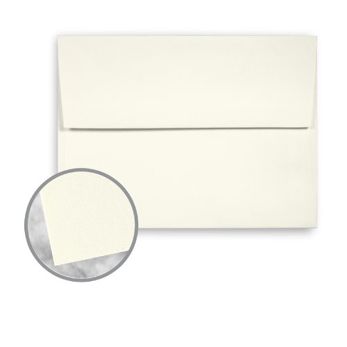 CRANE'S CREST Pearl White Envelopes - A7 (5 1/4 x 7 1/4) 28 lb Writing Wove 100% Cotton Watermarked 250 per Box