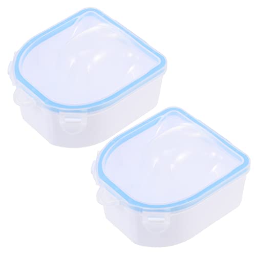 NOLITOY Nail Polish Remover Bowl Set 2pcs Hand Soak Bowl for Nail Art Safe Material Abs Easy to Use