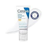 CeraVe - Crème Hydratante Visage SPF50 - Crème de Jour avec Protection UVB + UVA - Acide Hyaluronique, Céramide, Niacinamide, Vitamine E - Peau Normale à Sèche - 52 ml