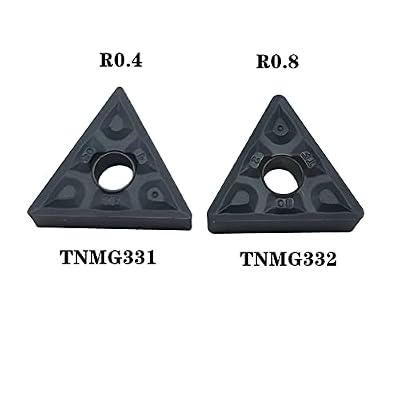10PCS Triangle 60 TNMG431 TNMG432 Carbide Turning Inserts TNMG Insert Indexable Turning Insert External Insert for MTJNR/L Lathe Turning Tool Holder (TNMG331)