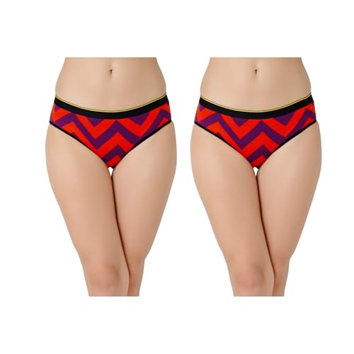 Image of Bummer Women's Printed Micro Modal Bikinis Panties | Soft & Breathable Underwear |Combo Pack of 2