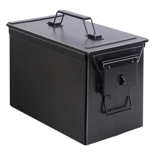 Fireproof & Waterproof Metal Storage Box - Perfect for Ammo, Lithium Batteries & RC Car Batteries (Black-13