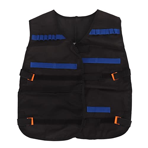 Topyond Kids Tactical Vest, Kids Outdoor Black Vest with Pockets, Outdoor Game Vest for Shooting Games Toys Gifts