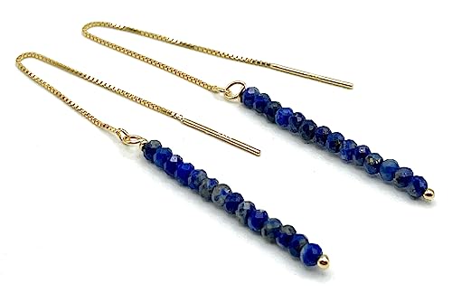 Boucles d'oreilles lapis lazuli bleu, le cadeau idéal pour femme