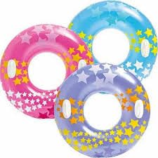 Image of Inflatable Swimming Rings Floater for Summer Fun | Water Safety Round Swim Tube for Kids 9+ & Adult|Anti-flip Pool Float for Party, Lake, Beach| Lightweight Floating Lounge- Pack of 1