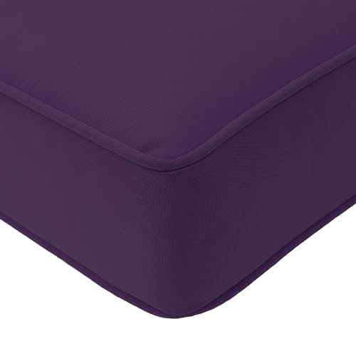 Image of QILLOWAY Outdoor /Indoor Deep Seat Cushions for Patio Furniture, Lawn Chair All Weather Cushion 24 x 24 inch 1 Set(Purple)