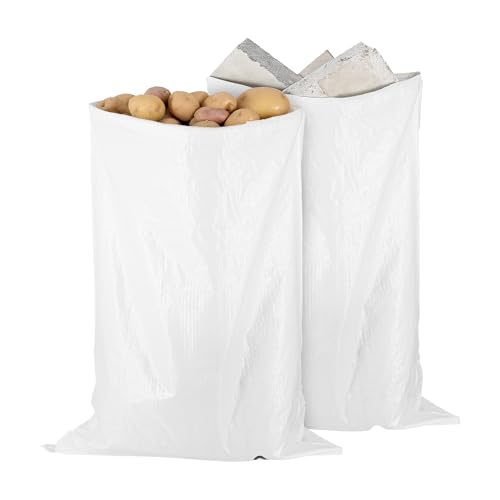 IMBALLAGGI 2000 - Sacchi in Rafia di Polipropilene 100 Pezzi 50x80 Extra Resistente (58gr/mq), per Detriti, Sacchi Spazzatura e Smaltimento Rifiuti, Sacco Oggetti Pesanti e Fai da Te