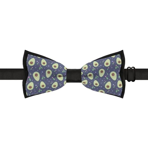 GoasNei Cute Avocado Pattern Bow Tie for Men Adjustable Necktie Funny Tie Neck Ties for Weddings Party