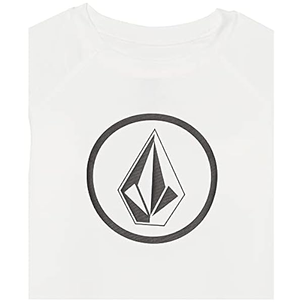 Volcom Boys' Lido Solid Lycra Short Sleeve Rashguard 50 Uv Protection, White, 6