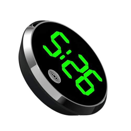 Reloj de salpicadero para coche | Reloj de coche con control táctil | Pantalla LED temporizador portátil con luz para casa frigorífico salpicadero vehículo clase