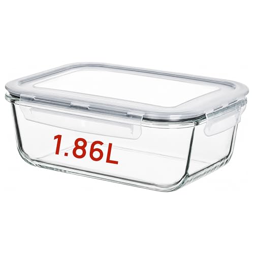 Image of Vtopmart 1Pack 1860ml /63oz Large Glass Storage Container with Lids