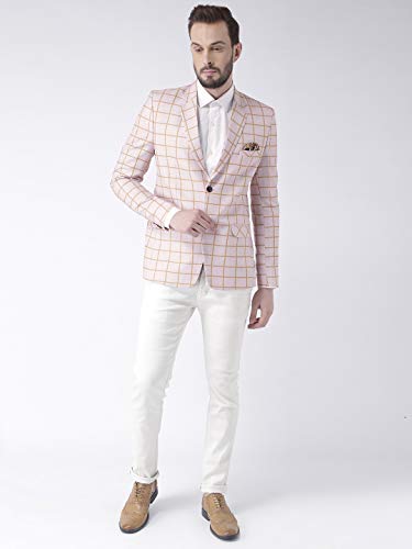 Image of hangup Men's Notch Lapel (D17 Check Blazer Golden 36)