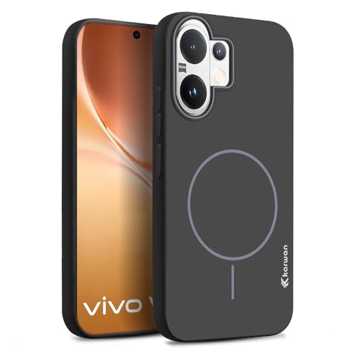 Image of KARWAN️ Magnetic Wireless Ultra Slim-Fit Back Case Cover for Vivo V60 |Hard PC Case Cover| Ultra-Thin & Light Weight with [Ultra Premium Feel] Case for Vivo V60 (6.77 inch) (Black)