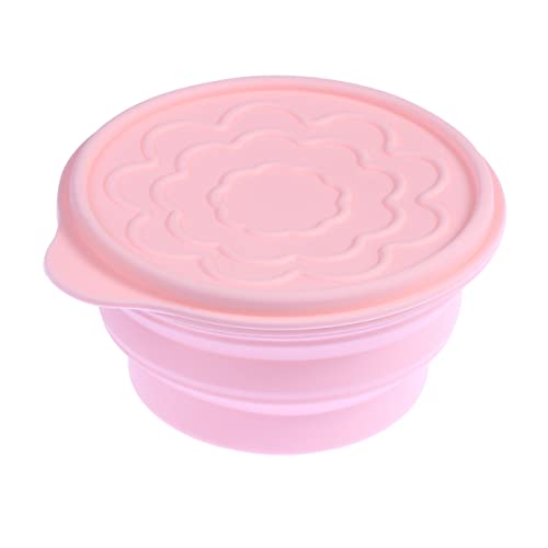 Sosoport Portable Collapsible Silicone Bowl Camping Portable Plate Space-saving Microwave Safe Food-grade for Hiking Travel