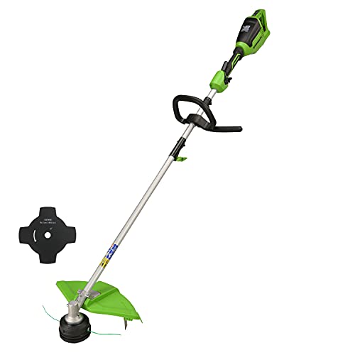 Greenworks Cortabordes Eléctrico y Desbrozadora 48V(2×24V) 40cm sin Batería y Cargador, Empuñadura Auxiliar Ajustable...