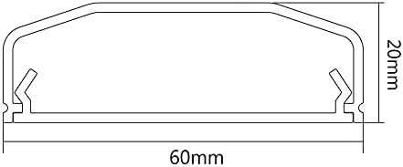 Maclean MC-694 W 60x20x250mm Listwa maskująca do kabli Maskownica Kabli plastik systemowa