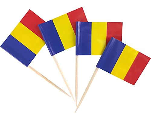 Mini drapeaux roumains cure-dents JBCD pour buffets et apéritifs