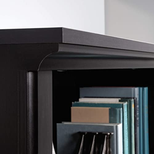 Sauder Miscellaneous Bookcase With Doors, L: 35.28" X W: 13.23" X H: 69.76", Estate Black Finish #TOP3