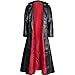 CHXLQQX Mens Trench Coat Leather Long Blade Trinity Inspired Retro Steampunk Gothic for Cosplay Gothic Fashion