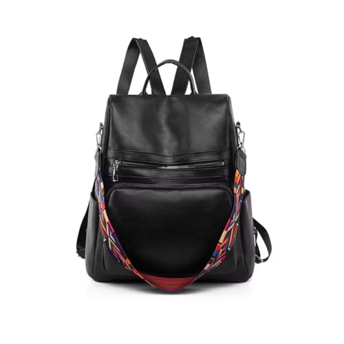 Mochila Feminina Oxford Anti-roubo Impermeável, Grande, Unissex, Preta (Preto)