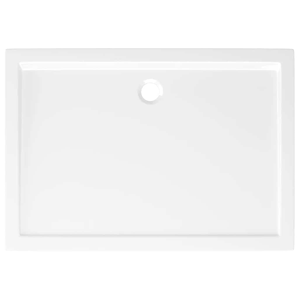 VidaXL Duschwanne Mit Niedriger Schwelle – Rutschfeste ABS-Duschtasse 70x100 Cm In Weiß