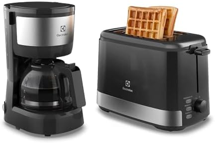Electrolux Kit Cafeteira 15 Xícaras e Torradeira Elétrica 8 Níveis Efficient Inox ECT10 127V