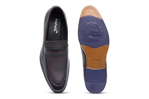 Image of ARAMISH Men's Genuine Leather Slip On Loafer Shoes