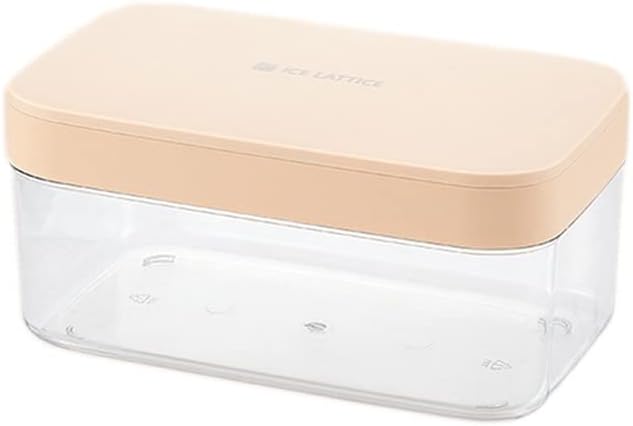 Ice Cube Large-capacity Silicone Ice Tray Household Ice Storage Ice-making Box With Lid Refrigerator Frozen Ice Cube (Color : Pink)