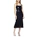 Alex Evenings Women's Tea Length Mock Jacket Dress with Button Front, Navy Sequin, 14
