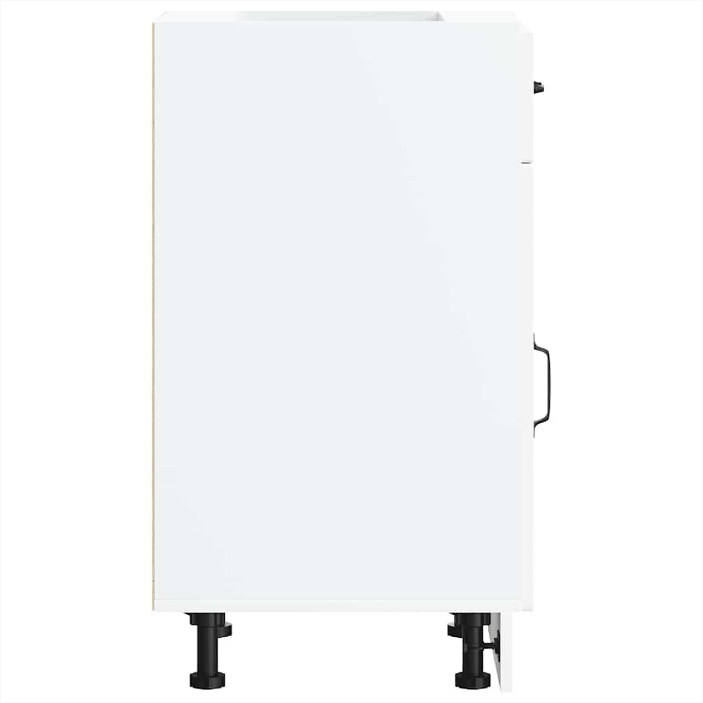 vidaXL Base da Cucina Kalmar Bianco in Legno Multistrato, Mobile Base lavello, Mobile Cucina Base con cassetto, Mobile Base lavello