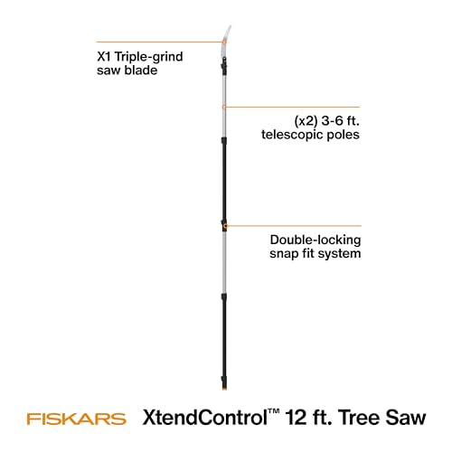 Fiskars 3-12 Ft XtendControl Extendable Modular Pole Saw & Tree Trimmer - image 2