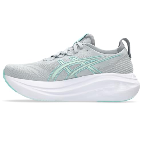 ASICS ASICS Women's Gel-Nimbus 27 Running Shoe, 13, Piedmont Grey/Illuminate Mint