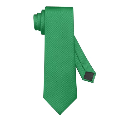 Image of DecTwig Men's Ties Solid Color Formal Neckties 3.15 inch (8CM) Black Ties For Men
