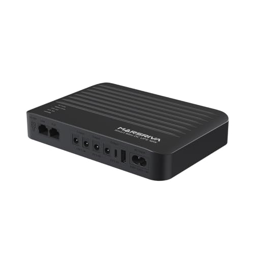 MARSRIVA KP5 MAX Mini UPS Battery Backup for WiFi Router, Modem & CCTV, 20000mAh 64Wh DC UPS with...