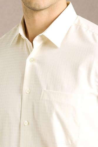 Image of Louis Philippe Men's Slim Fit Easy to Iron Everyday wear Premium Cotton Full Sleeve Textured Formal Shirt