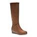 Aerosoles Women's BINOCULAR SHEARLING Tall Wedge Boot, TOBACCO FAUX SUEDE, 9M