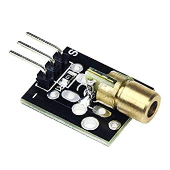 Techtonics Laser sensor Module 650nm 6mm 5V 5mW Red Laser Dot Diode KY-008 Compatible with UNO MEGA 2560