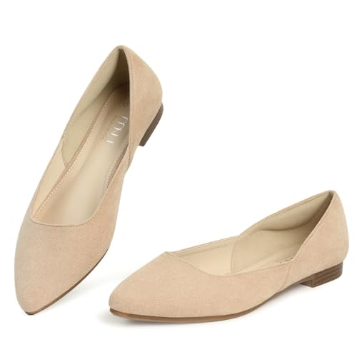 MUSSHOE Flats Shoes Women Pointed Toe Flats for Women Elegant Women's Flats