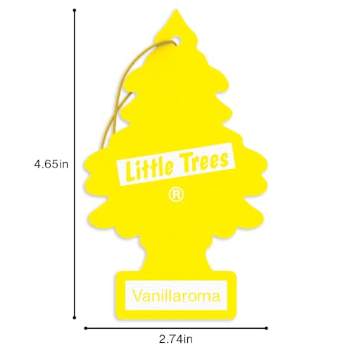 Image of Little Trees Vanillaroma Air Freshener (Pack of 24) | Tree-Shaped Hanging Design | Ideal For Car, Home, Wardrobes etc | Imported from USA