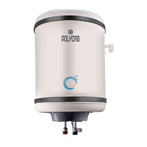 Polycab Eterna DLX 15L Storage Water Heater (Geyser 10 litres) 4 Star BEE Rated Heater (White)