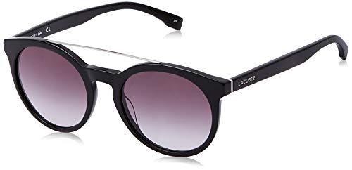 Lacoste L821S Round Sunglasses, Black/Grey, 52 mm