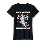 Damen Noch So Ein Ton Krankenstation Einhorn Motiv T-Shirt