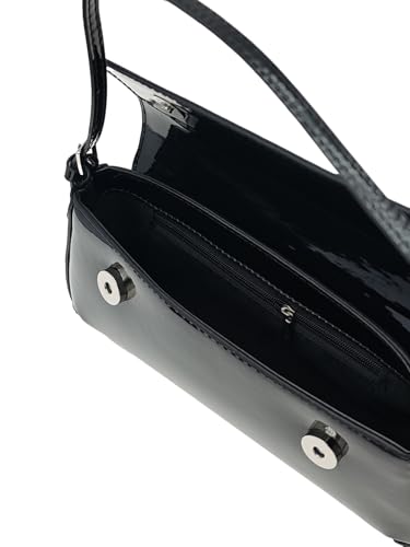 Women's Glossy Buckle Retro Underarm Purses Hobo Bags Clutch Shoulder Saddle Message Handbags4