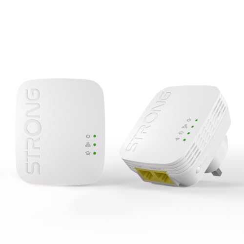 STRONG AV600 Powerline WLAN Kit, WiFi 300 Mbit/s, 2 Ethernet LAN-Ports – Ansicht 1