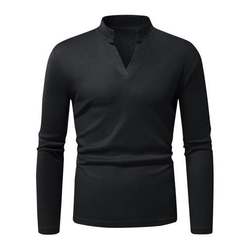 Muscularfit Casual V Neck Sweaters for Men Plain Long Sleeve Knitted Sweaters Slim Fit Long Sleeve Causal Pullover Sweater